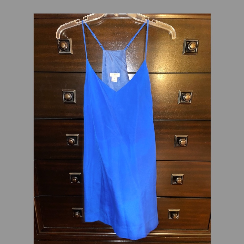 J. Crew Factory Blue Racerback Tank Mini Dress Sz4